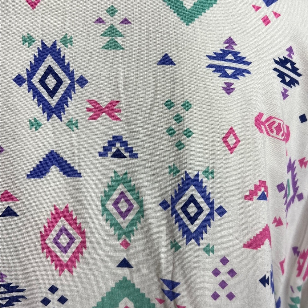 Savanna Jane Embroidered Boho Blouse Women’s 1X Floral Aztec Top - Picture 7 of 8